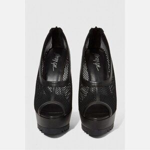 NWOB Nasty Gal Bernese Mesh Platform Pumps